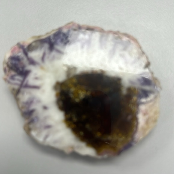 Large Golden Tourmaline Slice with Lepidolite, Feldspar and Quartz. - Picture 5 of 9
